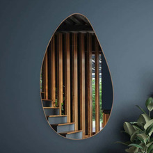 120cm Satin Brass Monroe Steel Wall Mirror